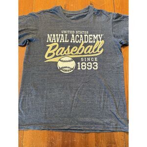USNA Midshipmen Baseball Navy Blue Tee Shirt Men’s Medium